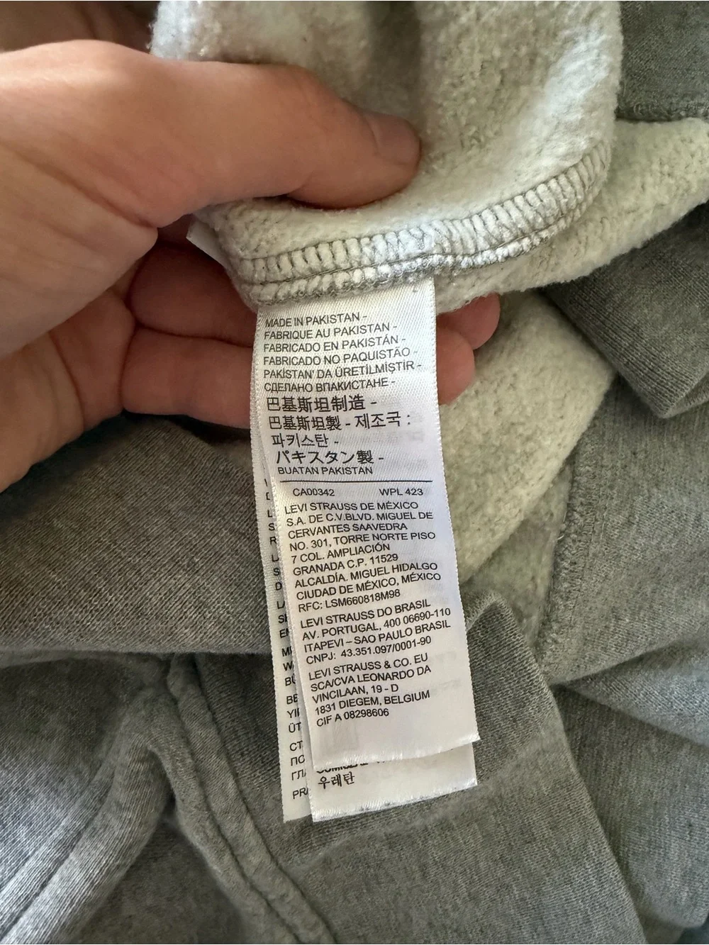 Levi's Men's Gray Logo Hoodie Xl